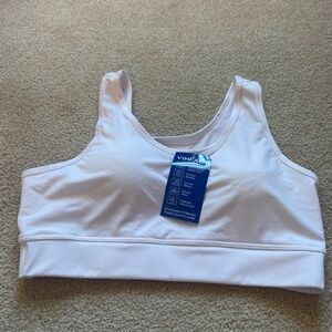 Women's White Sports Bra